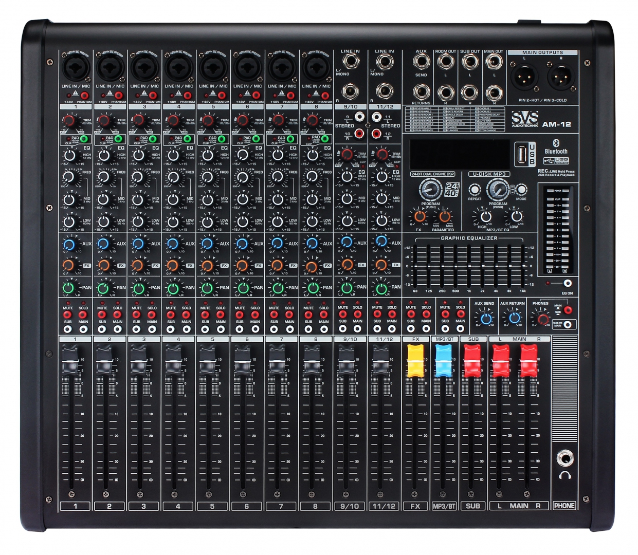 SVS Audiotechnik mixers AM-12 Микшерный пульт аналоговый, 12-канальный в Ингушетии