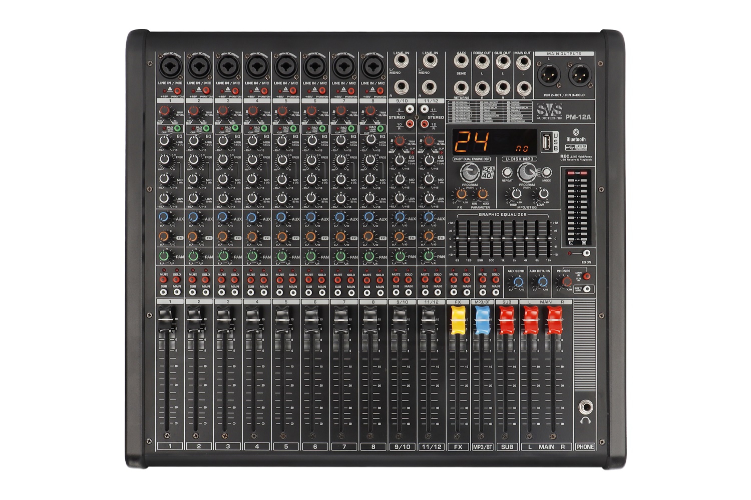 SVS Audiotechnik mixers PM-12A Активный аналоговый микшерный пульт, 12-канальный в Ингушетии
